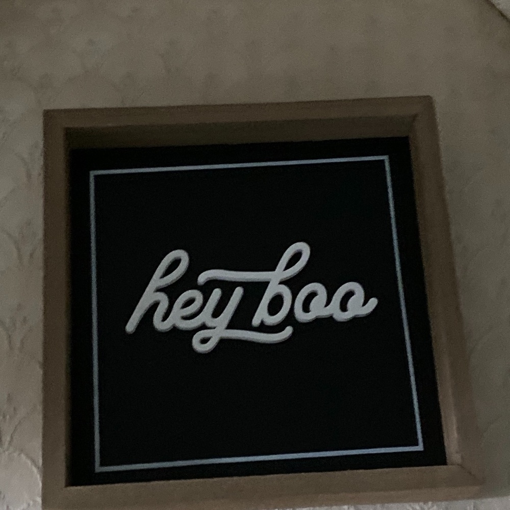 Hey Boo plaque